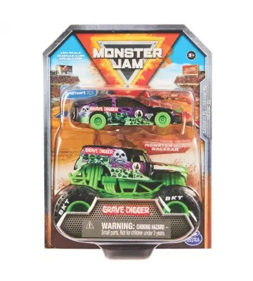 Monster Jam Grave Digger Rennwagen und Monster Truck 1:64