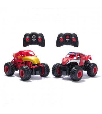 Monster Jam Spider-Man и Iron Man комплект RC Монстър Трак 1:24