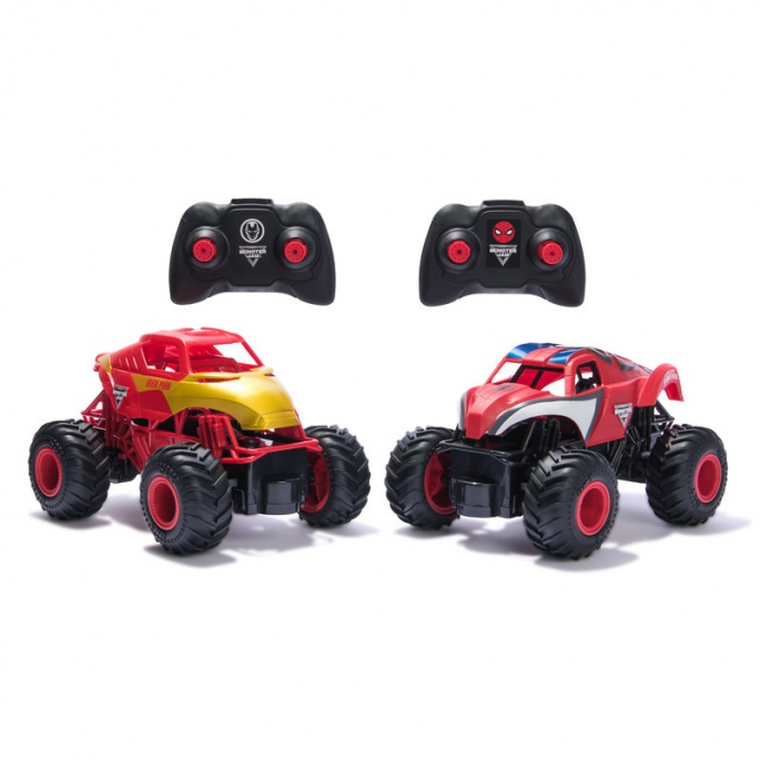 Monster Jam Spider-Man a Iron Man sada RC Monster Trucků 1:24