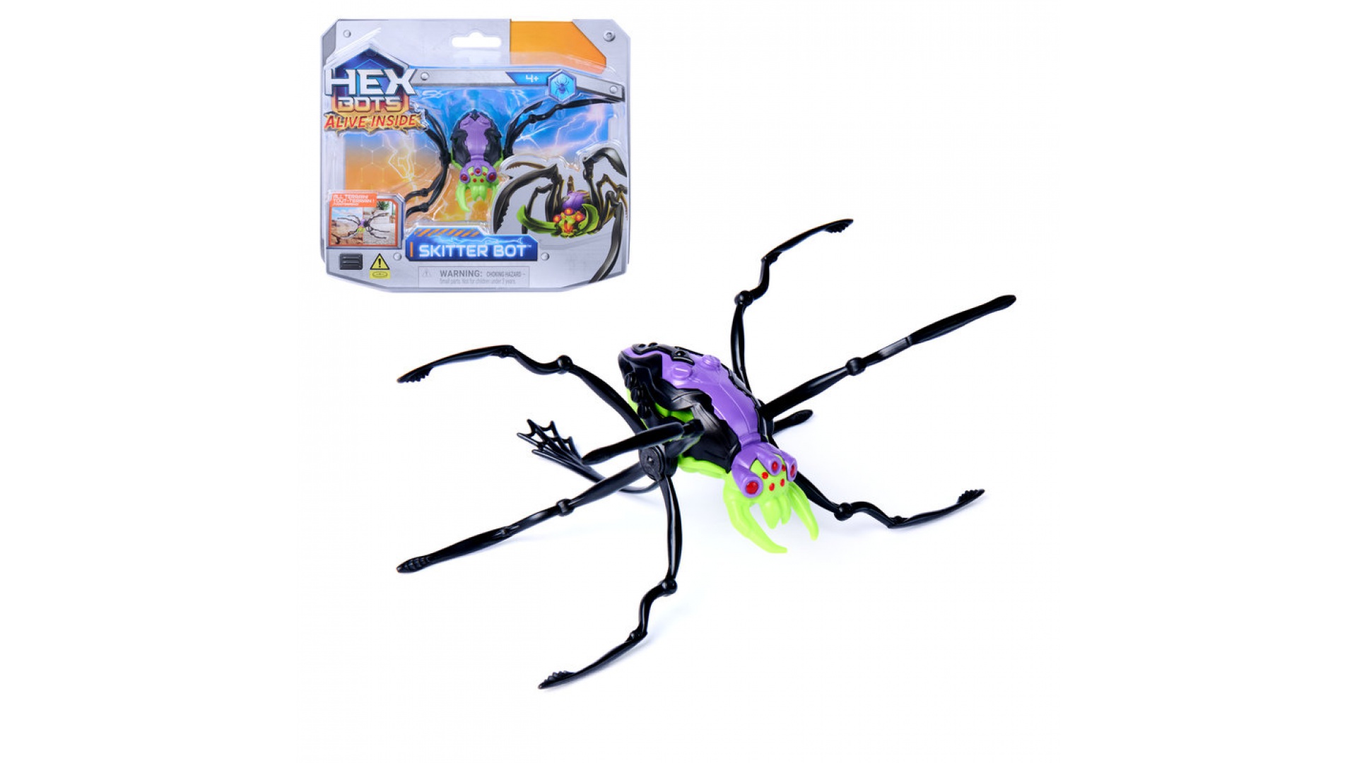 Hex Bots Skitter Bot lezúci pavúk zelený