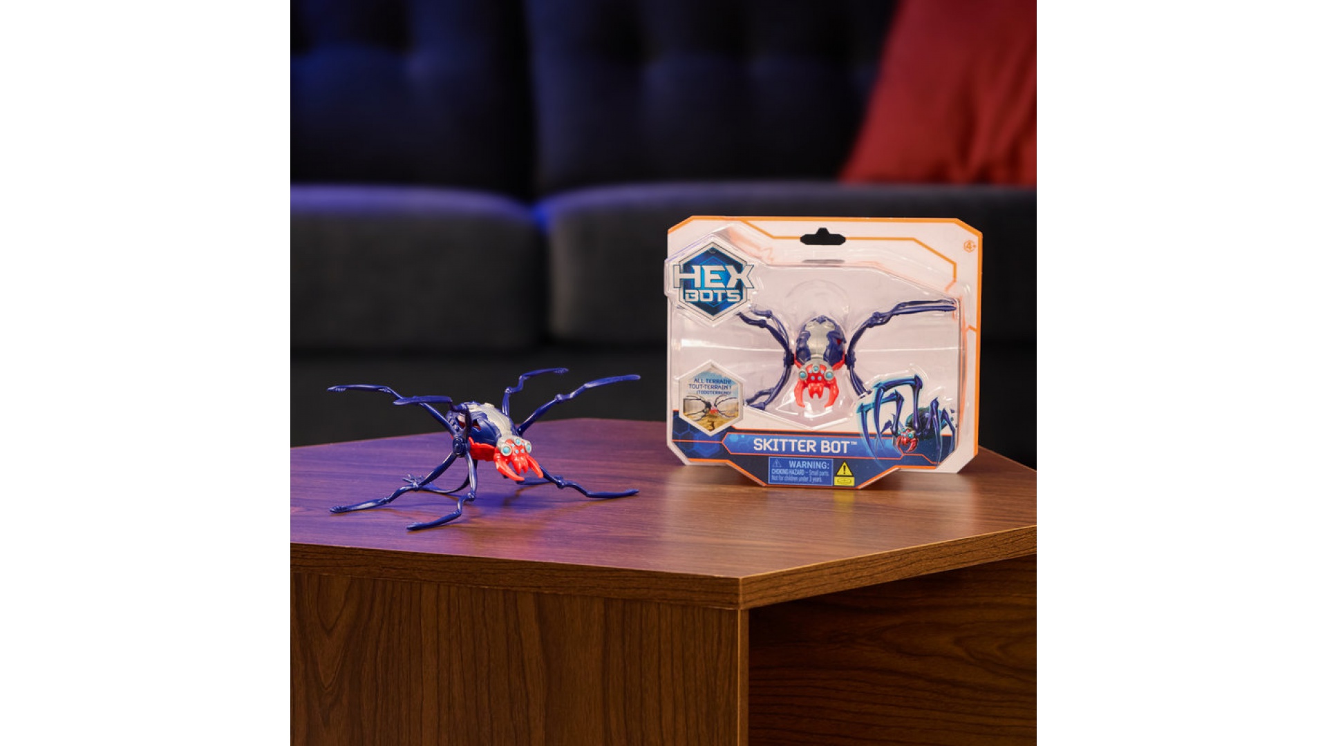 Hex Bots Skitter Bot lezúci pavúk červený