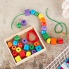 Melissa & Doug dřevěné navlékací korálky