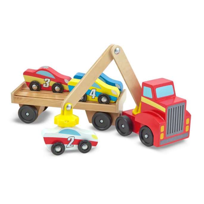 Melissa & Doug dřevěný magnetický nakladač aut