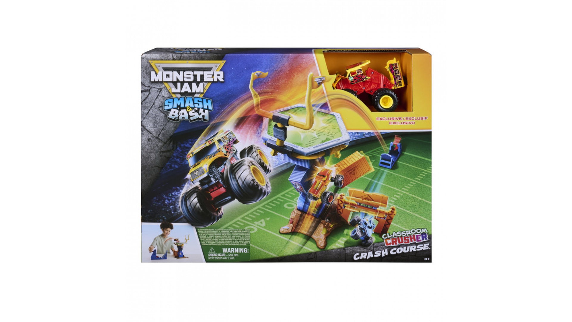Monster Jam sada s trampolínou a opravovacím autom 1:64