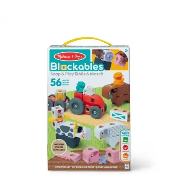 Melissa & Doug Blockables set di costruzioni fattoria 56 pezzi
