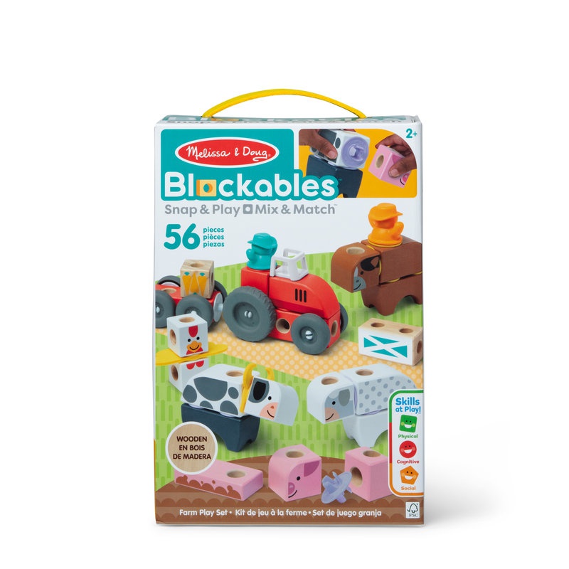 Melissa & Doug Blockables stavebnice farma 56 dílků