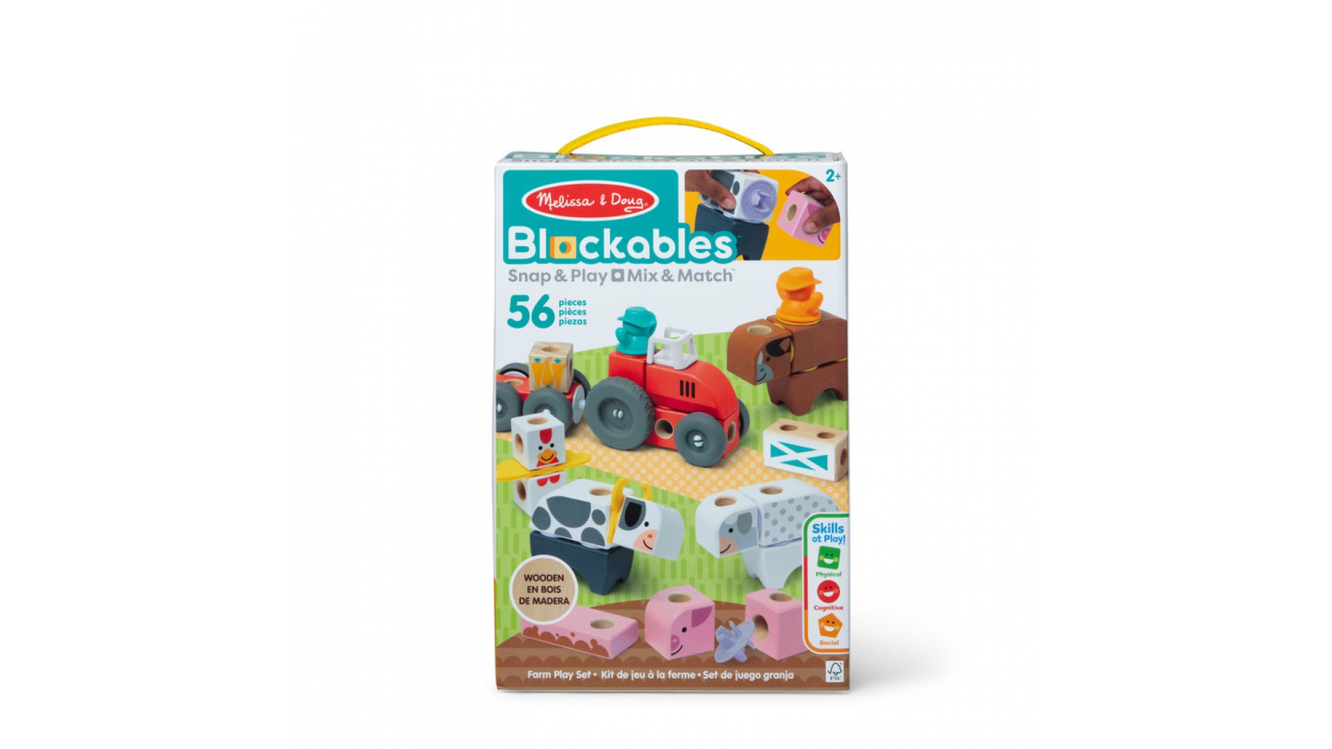Levně Melissa & Doug Blockables stavebnice farma 56 dílků