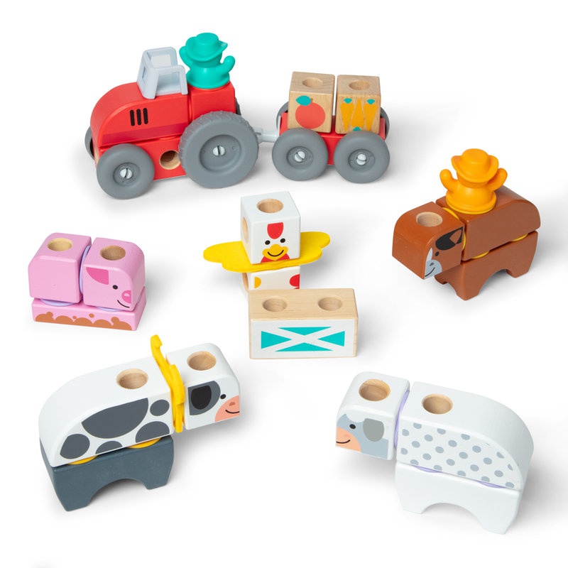 Melissa & Doug Blockables stavebnice farma 56 dílků