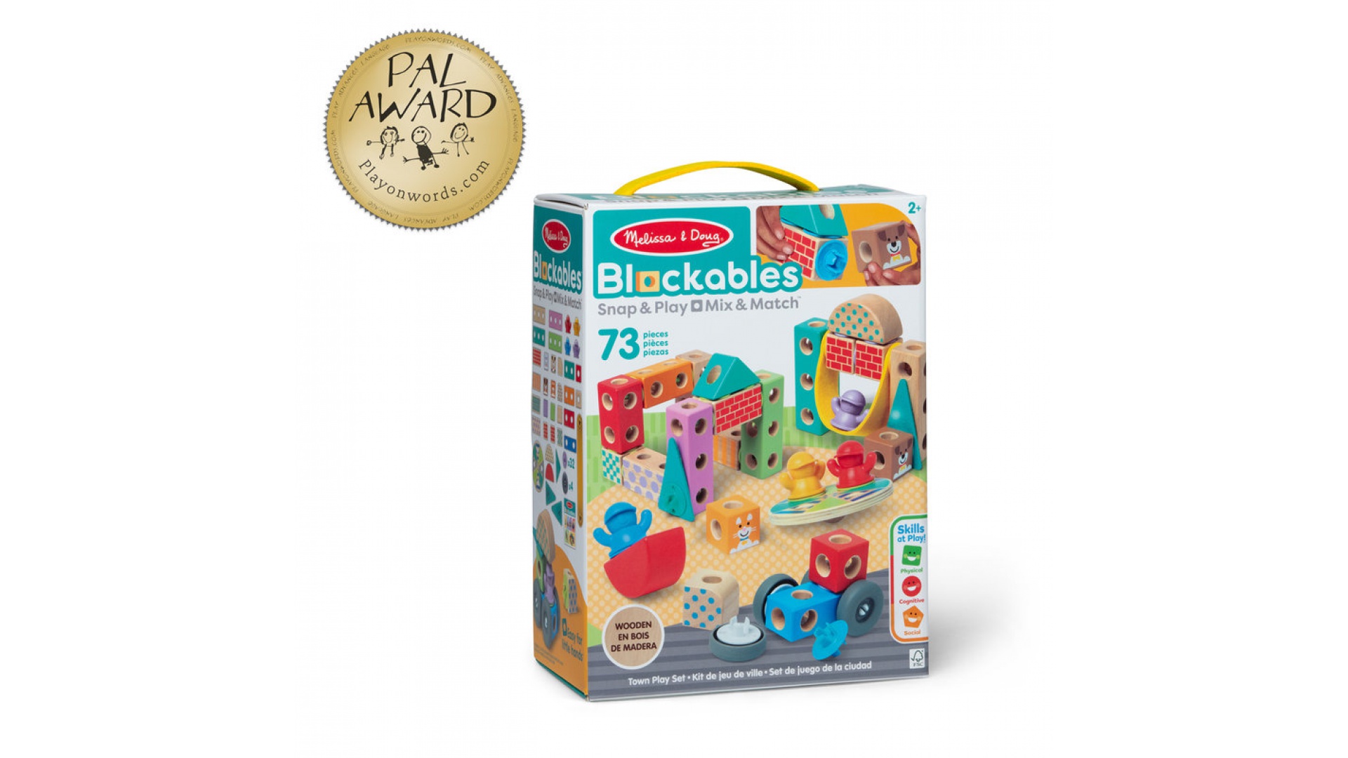 Levně Melissa & Doug Blockables stavebnice město 73 dílků