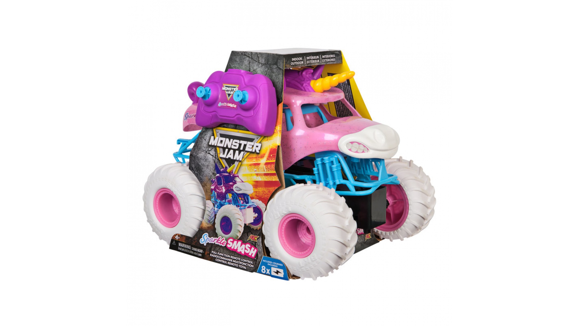 Levně Monster Jam Sparkle Smash RC Monster Truck 1:15
