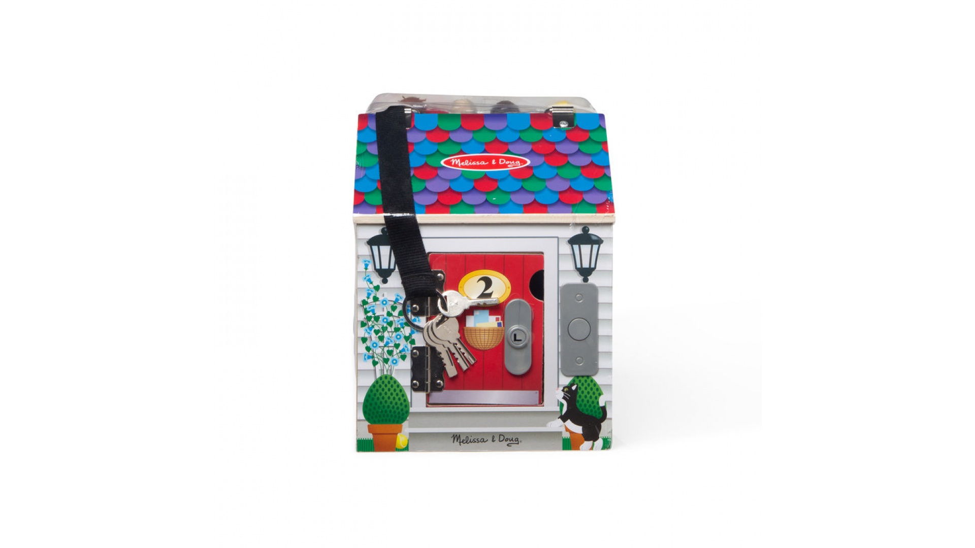 Levně Melissa & Doug dřevěný domeček se zvonky a zámky