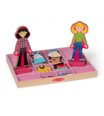 Melissa & Doug Abby & Emma dřevěné magnetické oblékání pro panenky