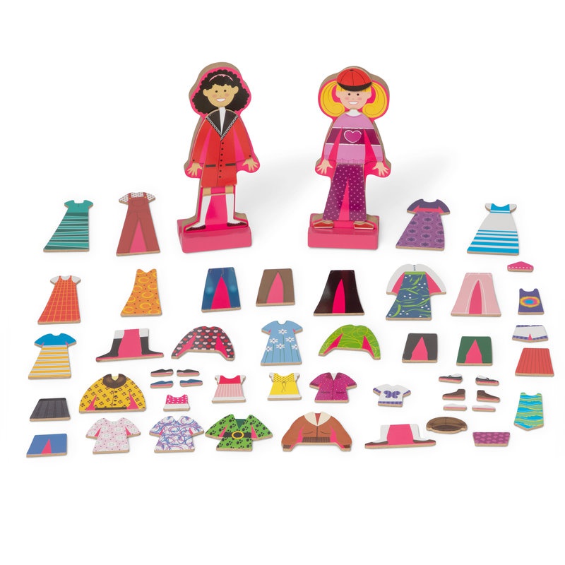 Melissa & Doug Abby & Emma dřevěné magnetické oblékání pro panenky