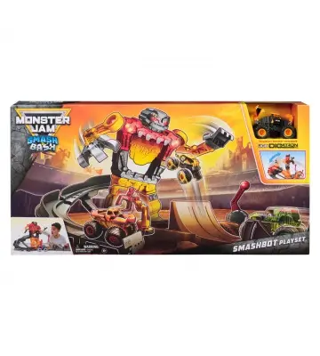 Monster Jam SmashBot set da gioco con Monster Truck 1:64