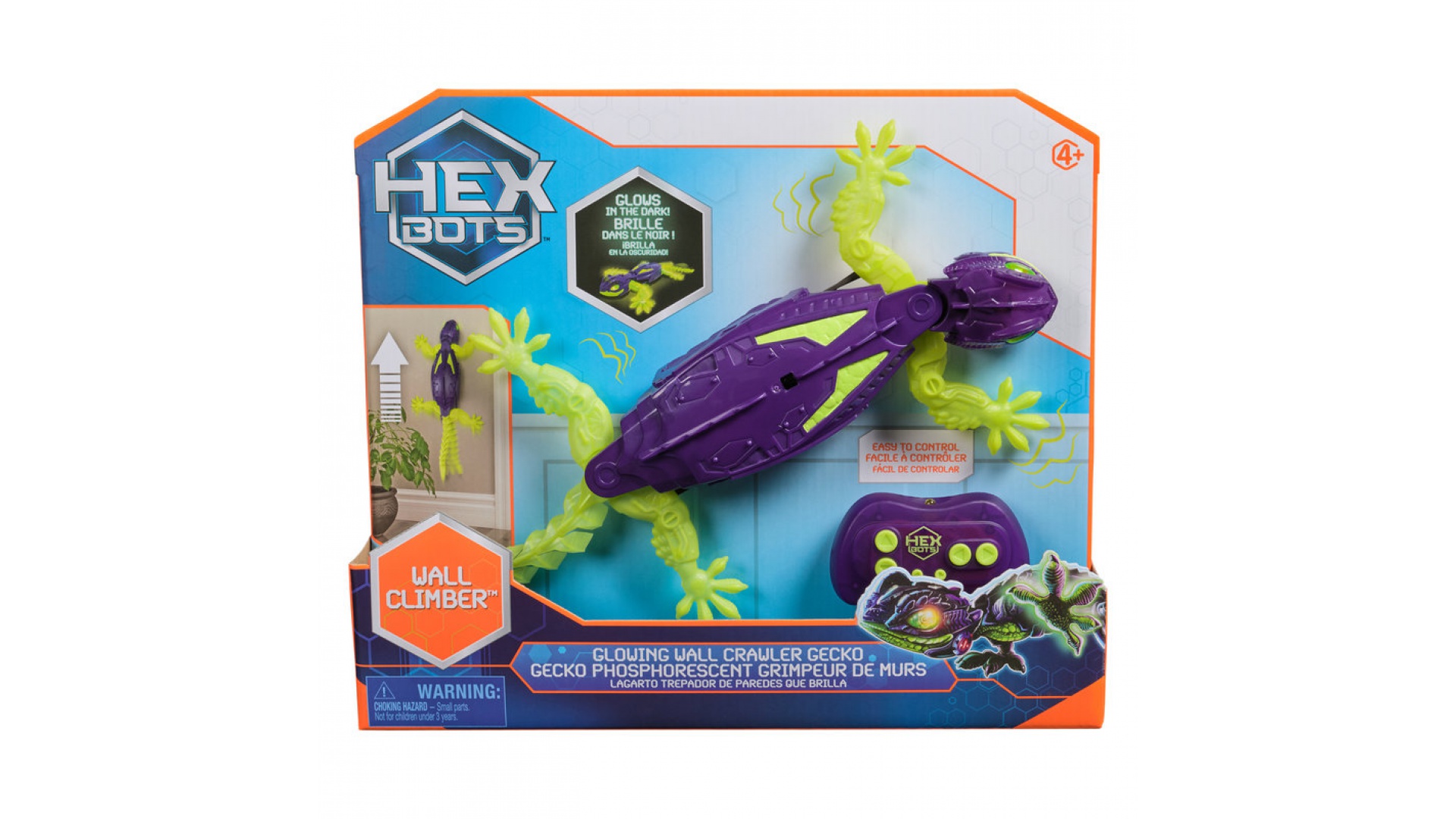 Levně Hex Bots RC fosforeskující Gekon lezoucí po stěnách