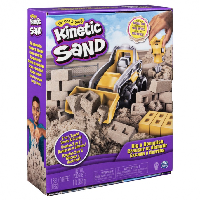 Kinetic Sand σετ παιχνιδιού εκσκαφέα και κατεδάφισης