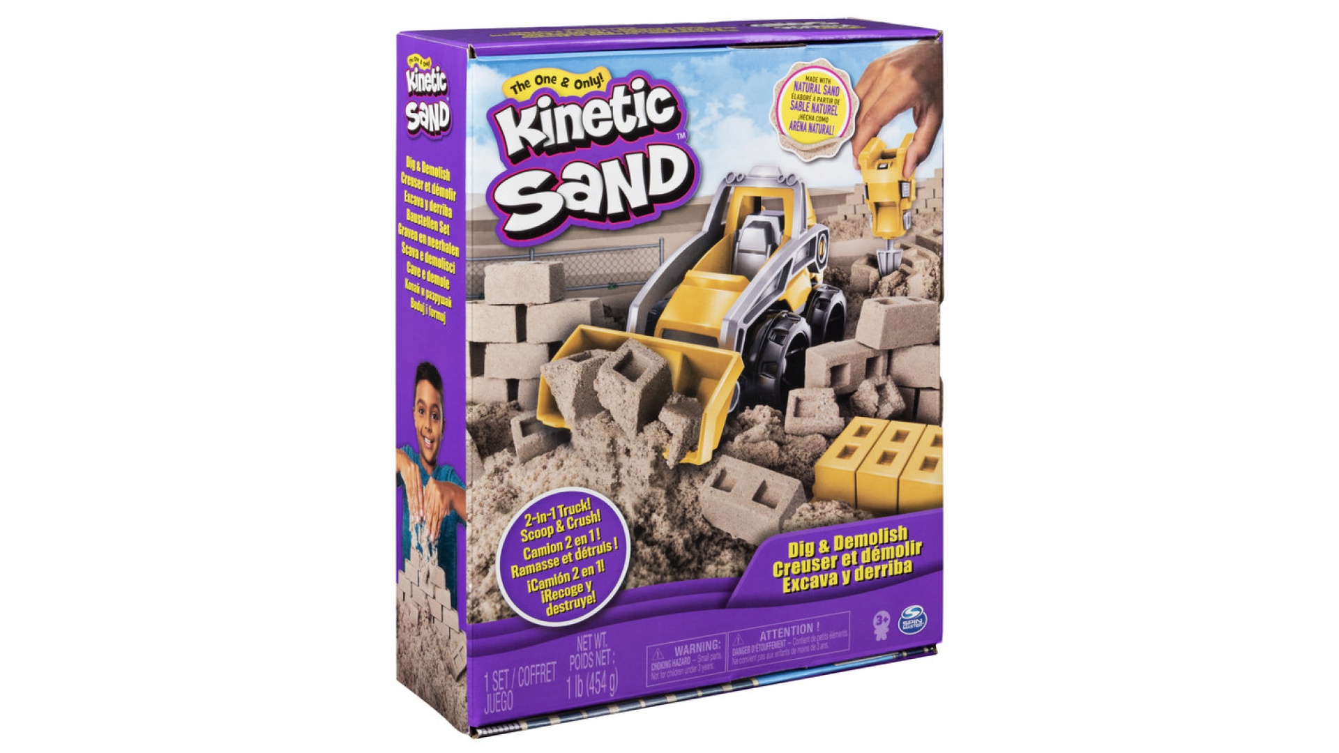 Set de joacă Kinetic Sand săpa și dărâma