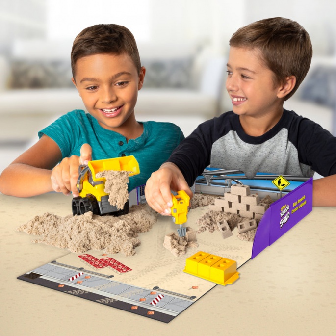 Kinetic Sand σετ παιχνιδιού εκσκαφέα και κατεδάφισης
