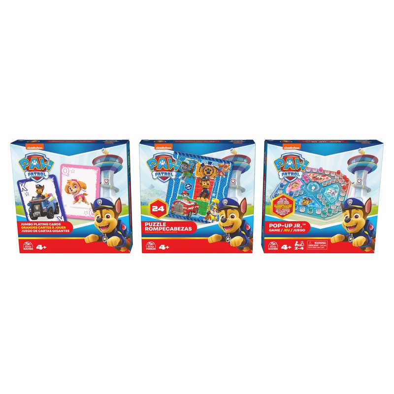 Paw Patrol σετ παιχνιδιών 3 σε 1 - Παζλ + Jumbo κάρτες + Pop-up