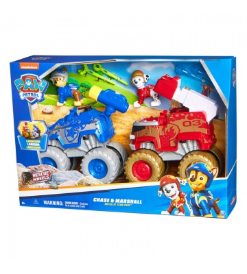 Paw Patrol Rescue Wheels off-road οχήματα Τσέις και Μάρσαλ