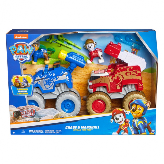Paw Patrol Rescue Wheels off-road οχήματα Τσέις και Μάρσαλ