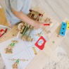 Melissa & Doug banco da lavoro in legno con 55 pezzi da costruzione