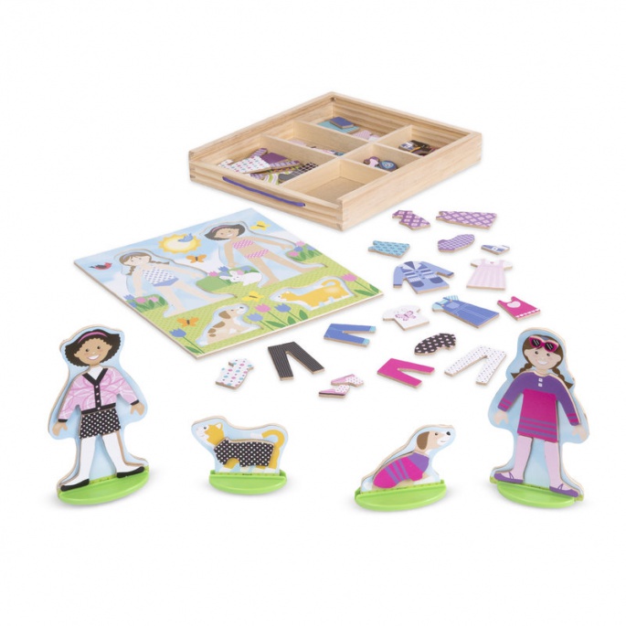 Melissa & Doug migliore amiche legno magnetico vestire