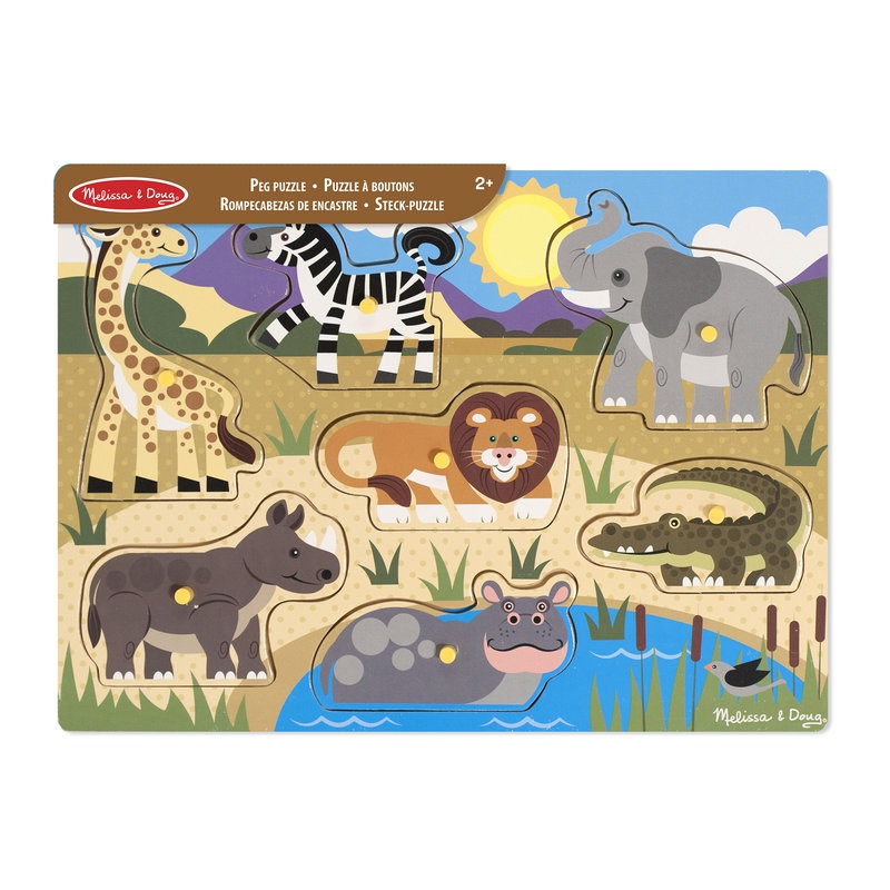 Melissa & Doug puzzle in legno safari da incastro