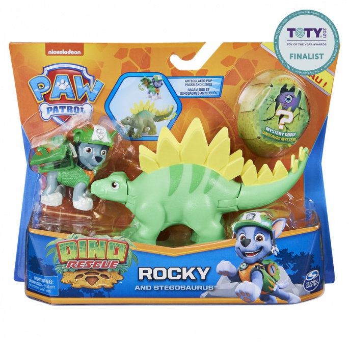 Tačke na patrulji Dino Rescue figura Rocky s dinozavrom