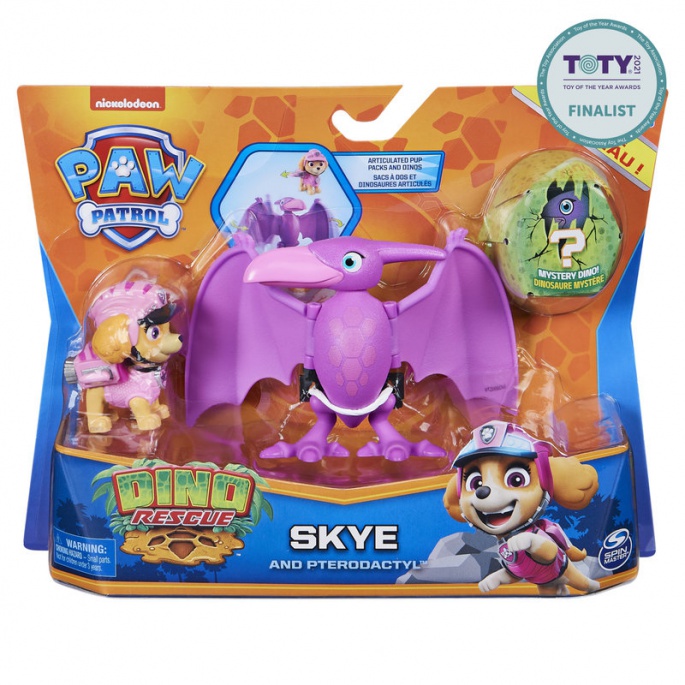 Tačke na patrulji figurica Dino Rescue Skye z dinozavrom
