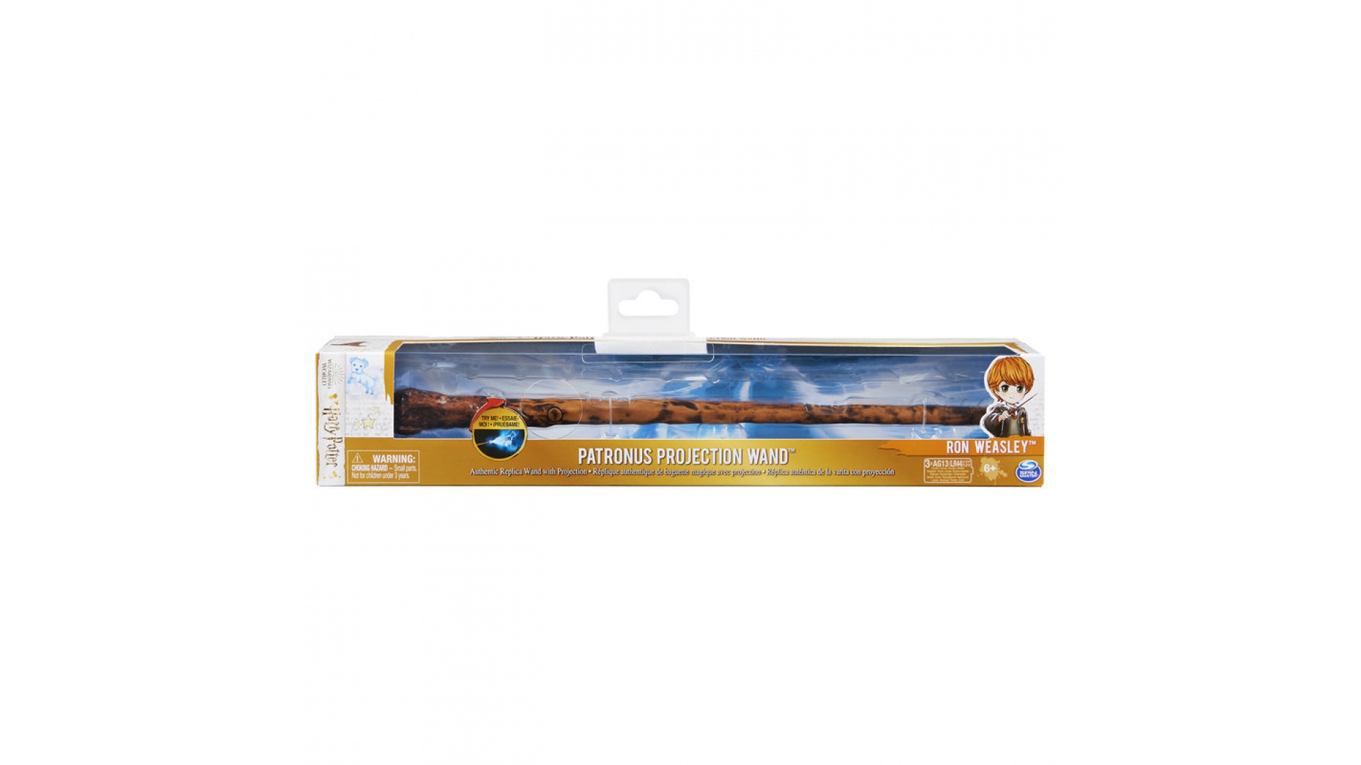 Harry Potter baghetă magică cu proiecție Patronus pe perete Ron Weasley