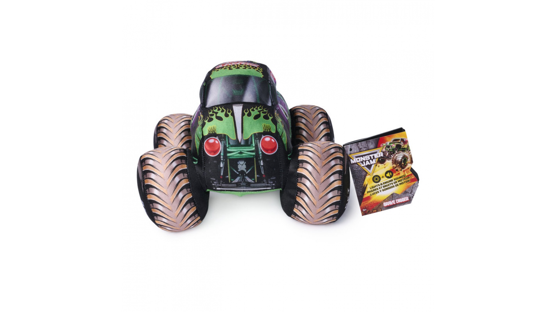 Monster Jam mașinuță de pluș Grave Digger 25 cm