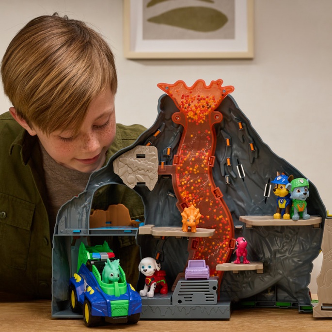 Paw Patrol Der Dino Film: Vulkan Set mit Effekten