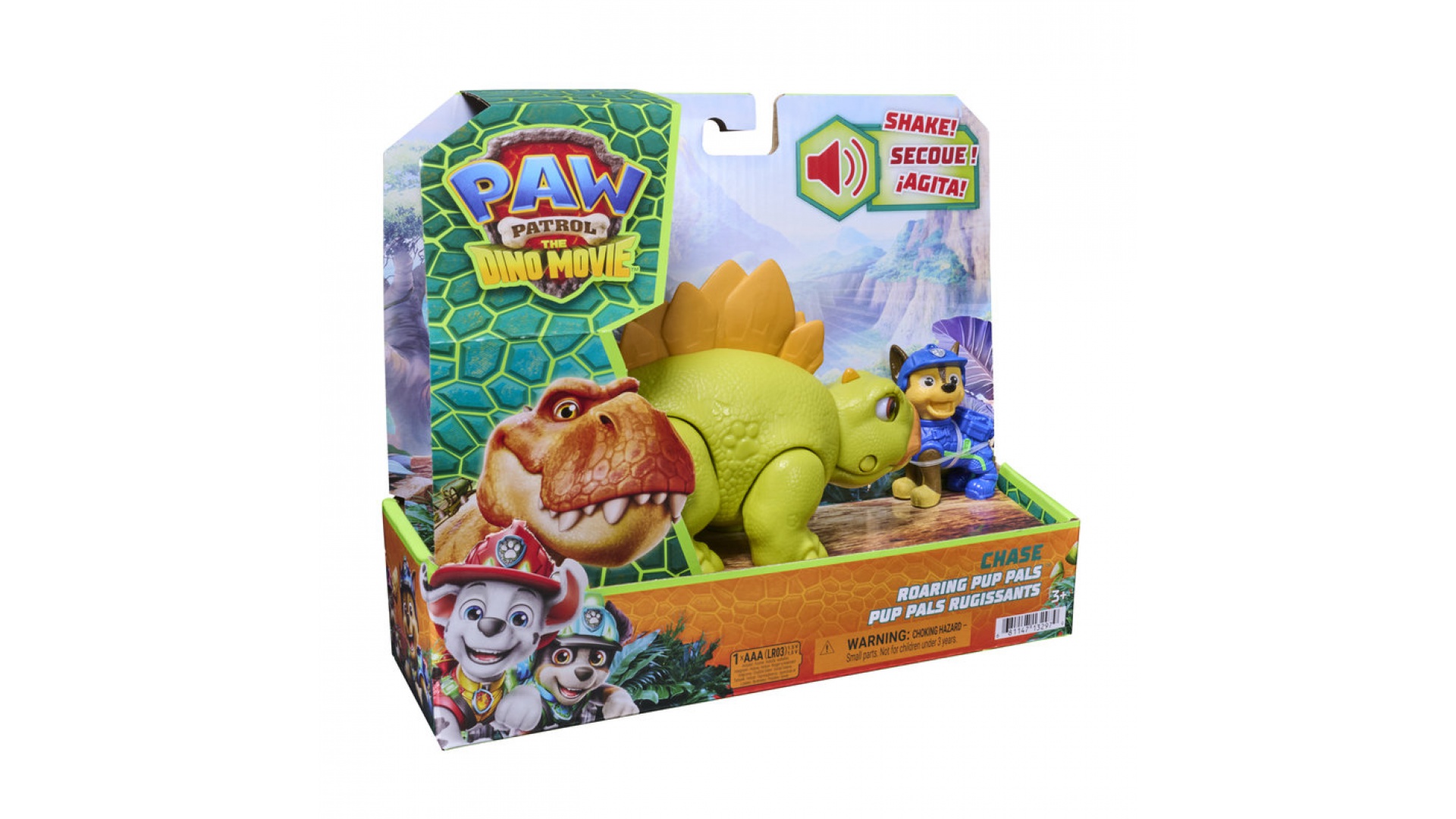 Patrula căţeluşilor The Dino Movie: figurina dinozaur cu sunete + Chase