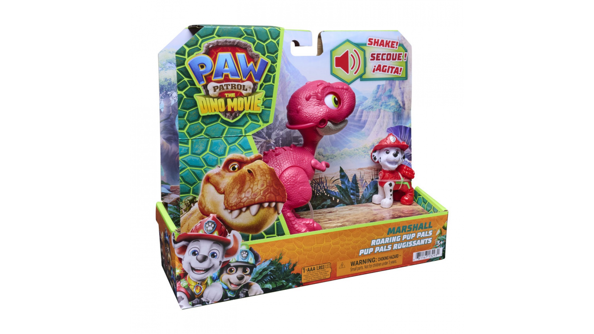 Patrula căţeluşilor The Dino Movie: figurina dinozaur cu sunete + Marshall