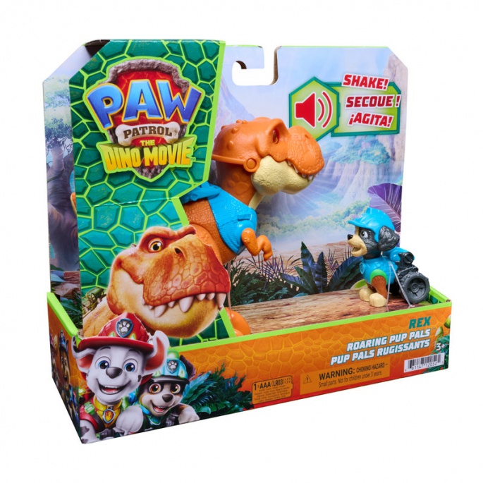 Paw Patrol Der Dino Film: Dinosaurierfigur mit Geräuschen + Rex