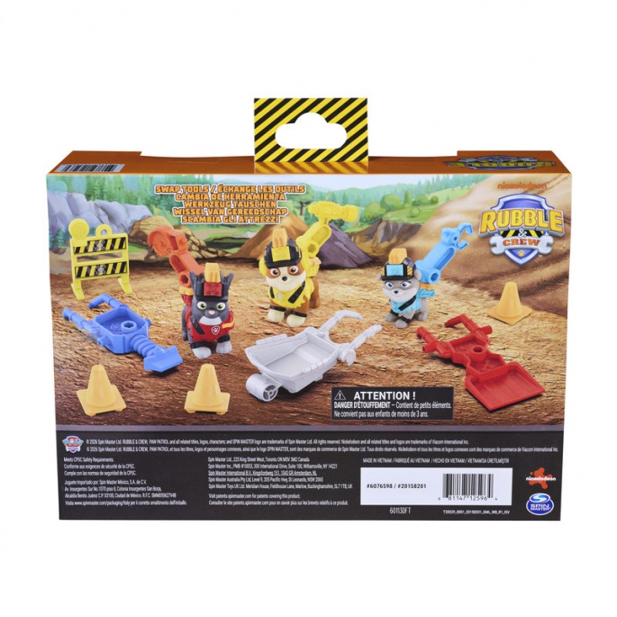 Rubble & Crew 3 Figuren mit 6 Zubehörteilen