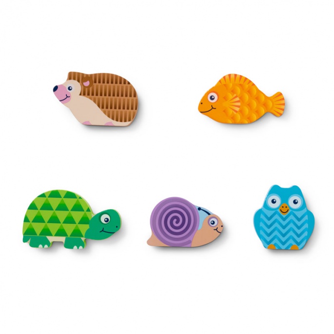 Melissa & Doug hölzerne Puzzle mit Tieren und deren fühlbarer Spur