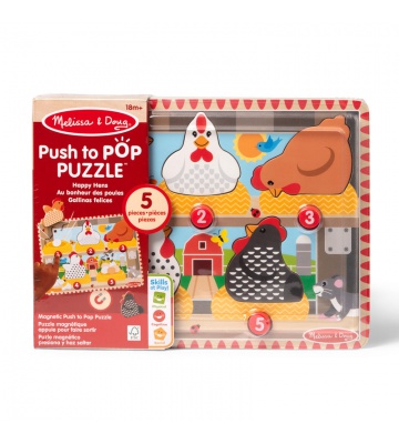 Melissa & Doug Holzpuzzle mit herausspringenden Hühnern