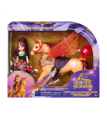 Unicorn Academy ali ali magiche di Cinder e Valentina 11 cm