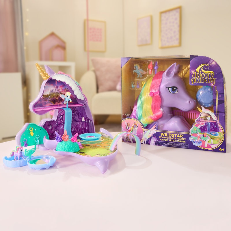 Unicorn Academy Frisierkopf ausklappbar zum Spielset