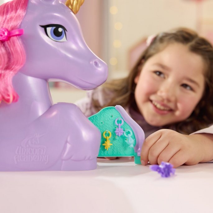 Unicorn Academy Frisierkopf ausklappbar zum Spielset