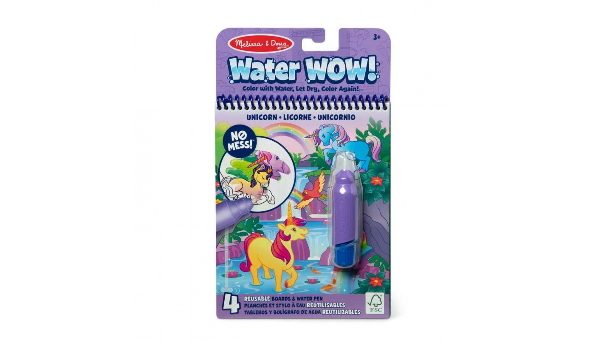 Melissa & Doug Water WOW magie cu apă unicorn