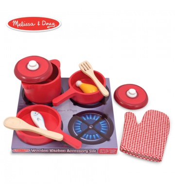 Melissa & Doug Aus Holz Herd und Geschirr für Kinderküche