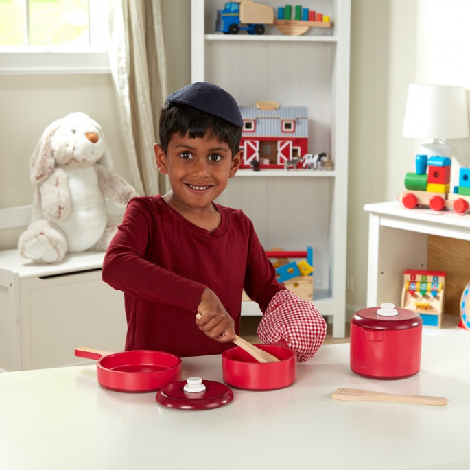 Melissa & Doug Aus Holz Herd und Geschirr für Kinderküche