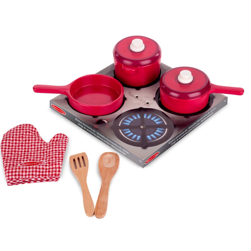 Melissa & Doug Aus Holz Herd und Geschirr für Kinderküche