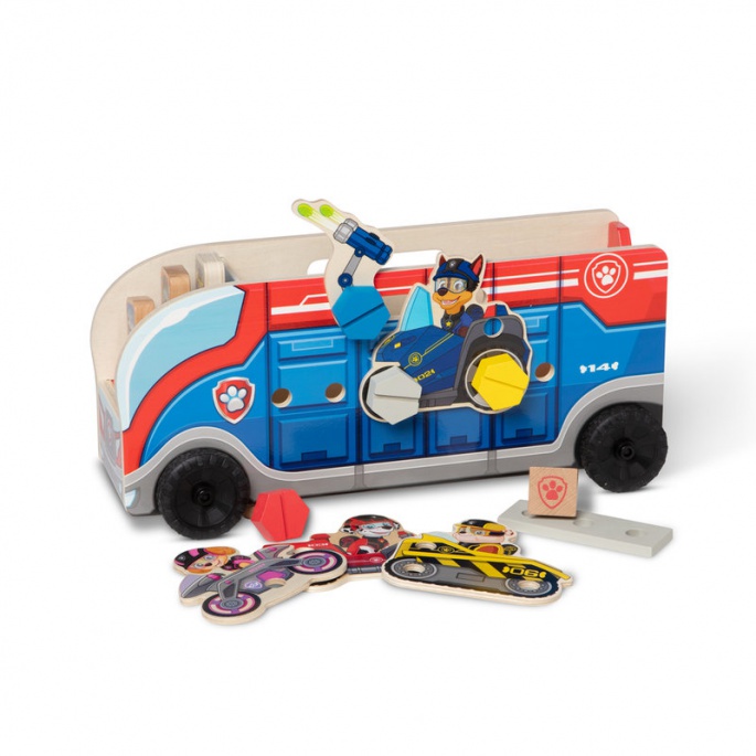 Melissa & Doug Lesene zložljivo reševalno vozilo Tačke na patrulji
