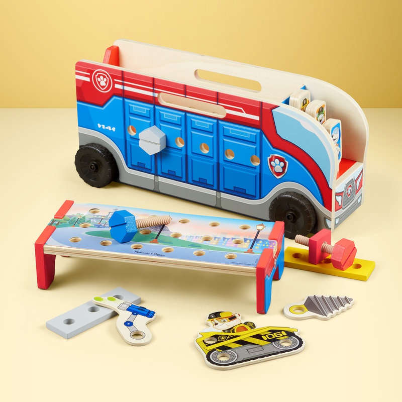 Melissa & Doug Lesene zložljivo reševalno vozilo Tačke na patrulji