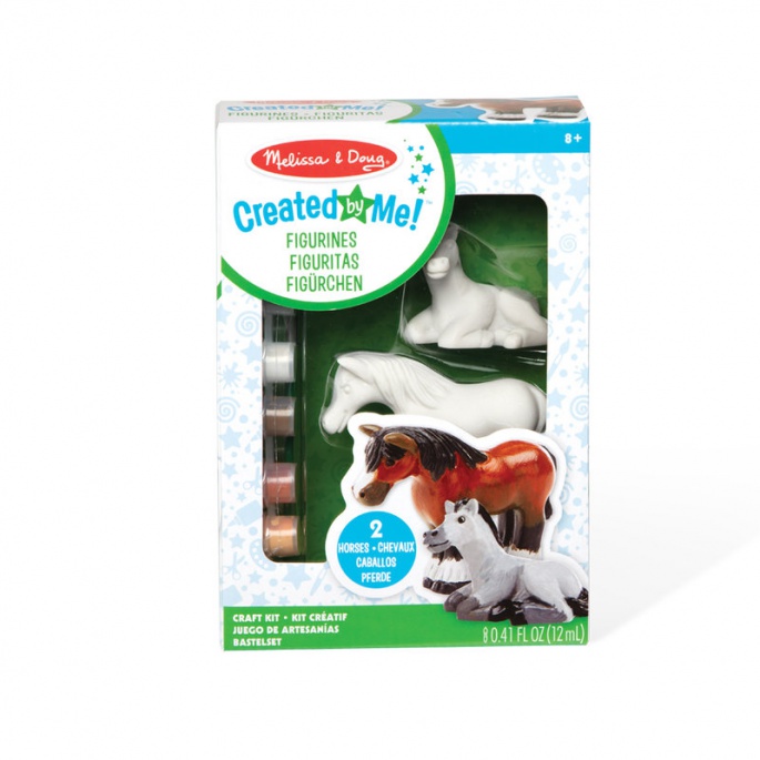 Melissa & Doug kreativno ustvarjanje figuric konjev za barvanje