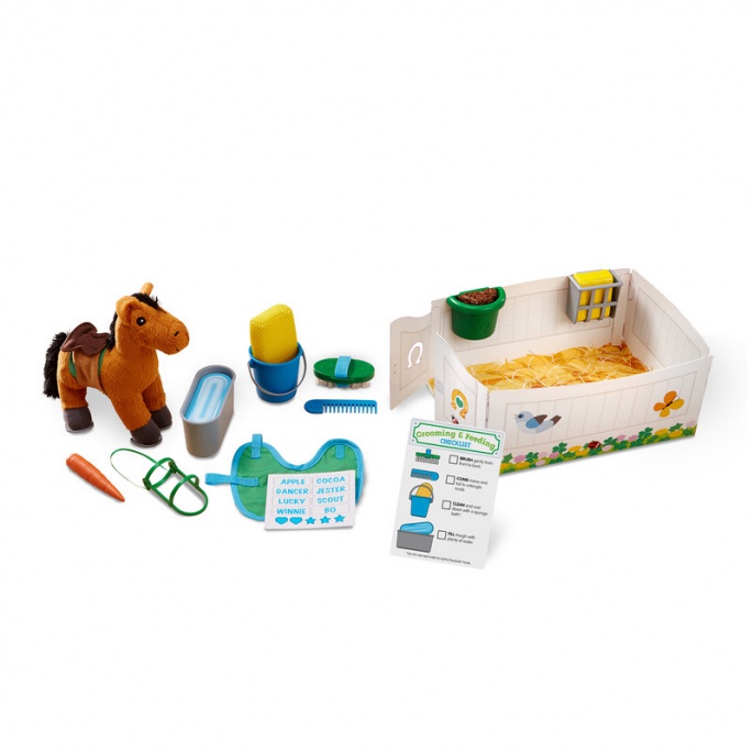 Melissa & Doug Plüschpferd im Stall Spielset